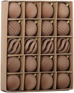 20Pcs Velvet Ornaments for Christmas Tree,2.36In Christmas Ornaments Set by Senjie