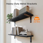 Amada Bathroom Shelves with Storage Basket, Set of 3, Black - Image 7