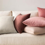 MIULEE 24x24 Inch Pack of 2 Euro Velvet Throw Pillow Covers Dusty Pink - Image 4