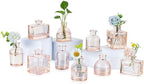 Glasseam Mini Bud Vases Set of 10 Champagne Glass Vases for Centerpieces by Glasseam