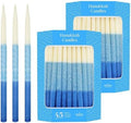 Dripless Deluxe Tapered Pastel, Blue and White Decorations, Hanukkah Menorah Candles for All 8 Nights of Chanukah (24-Pack) by TheDreidelCompany