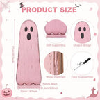 Novabright 30.2 H Halloween Pink Ghost Porch Sign Standing Wooden Decor - Image 2