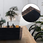 Wooden Table Runner,Natural Durable Wood Table Runner,50 x 12 Inches,Coffee Table Runner with Thick Felt Backing,Table Decorations for Dining Room,Farmhouse Decor,Wedding Decor,Brown - Image 3