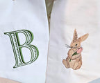 Monogram Wreath Sash, Spring Wreath Sash, Easter Bunny Wreath Sash, Spring Decor, Front Door Decor, Custom Monogram Door Decor - Image 3
