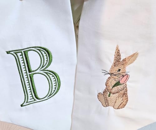 Monogram Wreath Sash, Spring Wreath Sash, Easter Bunny Wreath Sash, Spring Decor, Front Door Decor, Custom Monogram Door Decor - Image 3