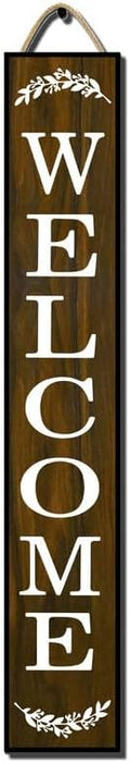 64 * 8 Inch - Welcome Sign for Front Door - Large Rustic Wood Plank Set, Standing & Hanging Porch Decor, Indoor/Outdoor by Hilonret
