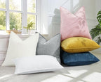 decorUhome Chenille Blush Pink Velvet Throw Pillow Covers 26x26 Set of 2 - Image 6