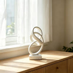 10" Modern Abstract Ribbon Decorative Sculpture, Knot Sculptures,Home Decor,Coffee Table Statues,Dining Living Room Desk Decor（White） - Image 5