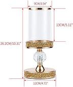 Hurricane Candle Holders for Pillar Candle, Pillar Candle Holder, Crystal Candlesticks Holder for Dining Coffee Table, Wedding,Events,Parties, Home Decor YL031SD - Image 6