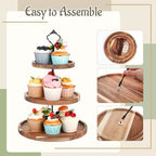 Havawish 7 Pcs Wooden Dessert Table Display Set, Cupcake Stand Kit, Classic - Image 3
