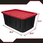 Storage Bins 27 Gal Stackable with Lids 6 Pack for Garage Basement - Image 3