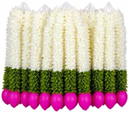 Hanging Flower Decoration|Puja Decoration Items 14 INCHES, Pack 10 by Unknown