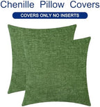 CaliTime Decorative Couch Throw Pillow Covers 24 X 24 Inches Forest Green - Image 6