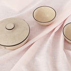 Solino Home 100% Pure Linen Table Runner Pink Hemstitch, 14 x 108 in - Image 3