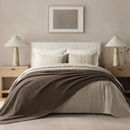 EVERGRACEHOME Chunky Chenille Knit Throw Blanket, 108x92, Cocoa Brown by EVERGRACE