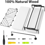 Fixwal Wall Mounted Bathroom Shelves Over Toilet (3+1 White) - Image 3