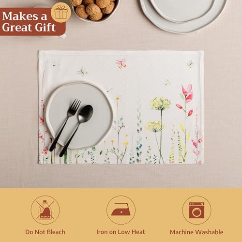 Maison d' Hermine Placemats Set of 4 Reusable 100% Cotton (13"x19") - Image 5