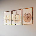 iwa concept Ayatul Kursi, Surah Al Falaq and Surah Al Nas Wooden Acrylic Set Islamic Wall Decor, Home Decorations Gift for Muslims in Ramadan (16 x 21 inches | 40 x 53 cm, Gold on White) by iwaconcept