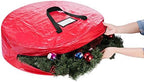 Christmas Tree & Wreath Storage Bags- Set of 2- For 9 Foot Artificial Trees & 30” Holiday Wreaths- Protect Decorations & Inflatables by Elf Stor (Red) - Image 6