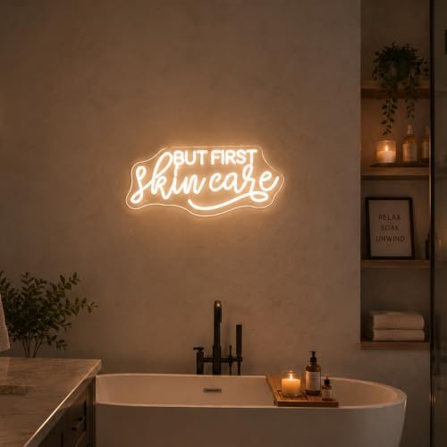 But First Skin Care Neon Sign LED Neon Light for Wall Decor - Image 4