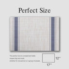 Placemats Set of 12 - Easy Clean Woven Vinyl Placemats for Dining Table, Indoor/Outdoor Place Mats, Washable PVC Table Mats（Blue Skyline） - Image 6