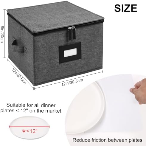 China Storage Containers Hard Shell, 12" Plates Storage Box for Dishes - Image 4