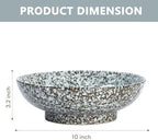 10" Decorative Bowl,Ceramic Fruit Bowl for Kitchen Counter,Coffee Table, Dining Room,Table Centerpiece Bowel,Entryway Key Holder & Jewelry Organizer (Evil Eye) - Image 3