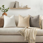 decorUhome Chenille Dark Grey Velvet Throw Pillow Covers 24x24 Set of 2 - Image 3