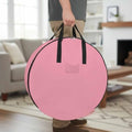 24 Inch Round Storage Bag 1 Pack,Minimalist Solid Pure Pink Waterproof Wreath Storage Container with Handles&Zipper Unadorned Single Color Art Closet Organizer Bags Garland Box by Unknown