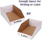 EXYGLO Cardboard Boxes, Pack of 35 Corrugated Storage Bins 12x8x4.5 inch Pantry Organizer Bins for Shelves Garage Office Organization - Image 3