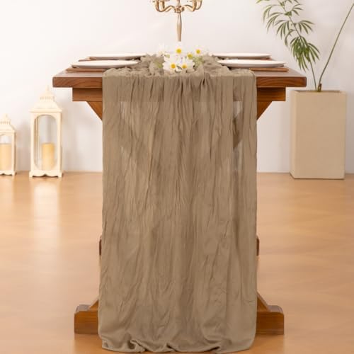 15 Pack Cheesecloth Table Runner Fall Boho Gauze Wedding Party Home Decor - Image 4