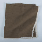 FINGERCRAFT Lace Cloth Napkin, Cotton Gauze, Set of 12, 20x20 in,Warm Taupe - Image 3