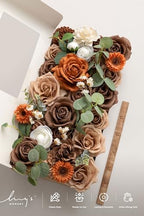 Ling's moment Artificial Wedding Fall Flowers Deluxe Combo, Earth Brown - Image 6