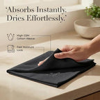 Urban Villa Cloth Napkins Cotton 20x20 (Set of 12) Black - Image 3
