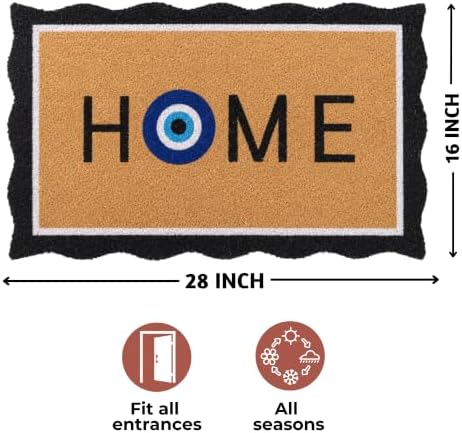 Folkulture Door Mat, Welcome Matt Outdoor Doormats for Home - 16" x 28" - Image 2