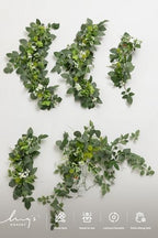 Ling's moment Green Artificial Flower Garland Wedding Arch 6 FT - Image 5