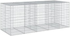 vidaXL Gabion Basket with Cover 98.4"x39.4"x39.4" Galvanized Iron by vidaXL