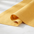 Solino Home 100% Pure Linen Dining Table Runner Yellow, Fete 14 x 132 in - Image 4