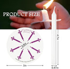 200 White Church Candles with Drip Protectors for Devotional Candlelight Vigil Service, Box of 200 Candles, Unscented White 5" H X 1/2" D, No Smoke - Image 3