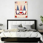 July 4th Patriotic Canvas Wall Art 4th of July USA Decorations Vintage American Flag Stars Stripes Poppy Picture Wall Decor Independence Day Home Decor 20x24in - Image 5