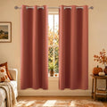 KOUFALL Orange Autumn Curtains 72 Inch Length, Room Darkening Curtains for Living Room 2 Panels Set, Fall Blackout Grommet Window Drapes for Bedroom, Tangerine Orange by KOUFALL