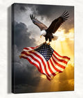 HomeifHue July 4th Patriotic Canvas Wall Art 4th of July USA Decorations American Flag Painting Picture Eagle Pictures for Wall Decor Independence Day Home Decor（F4 24x36in） by HomeifHue