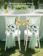 BLOSMON White Flowers for Wedding Centerpieces: 10 Pcs, 15 Faux Silk Roses - Image 5