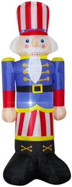 Patriotic Inflatable Dinosaur Independence Day 4th of July Patriotic Dinosaur Holds Star Blow Up Holidays Party Decor Lighted Decoration - Image 3
