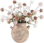 DuHouse 9pcs Artificial Flowers Faux Silk Pompon Mum Chrysanthemum Ball by DuHouse