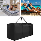 Patio Cushion Storage Bag Waterproof Extra Large Protective Zippered Outdoor Cushion Storage Bags Furniture Storage Bag with Handles, 68" L x 30" W x 20" H (2 Pack) - Image 3