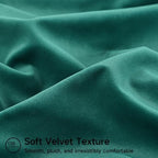 Mecatny Velvet Decorative Throw Pillow Covers 20x20 Set of 4 Green/Red - Image 3