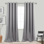 KOUFALL 108 Inch Room Darkening Curtains, 9FT Grommet Drapes for Living Room Bedroom, 2 Panels Set, 9 FT Length 52'' W x 108'' L Inches, Light Grey by KOUFALL