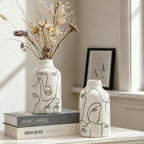 Kimdio Ceramic Vase Set, White, 2pcs by Kimdio