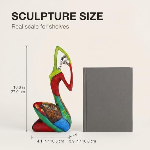 suruim Colorful Abstract Women Figurines Sculptures Home Decor for Shelves Yoga Pose Art Statue Modern Home Decoration Living Room Zen Decor Tables Ornaments (Stretch) - Image 3